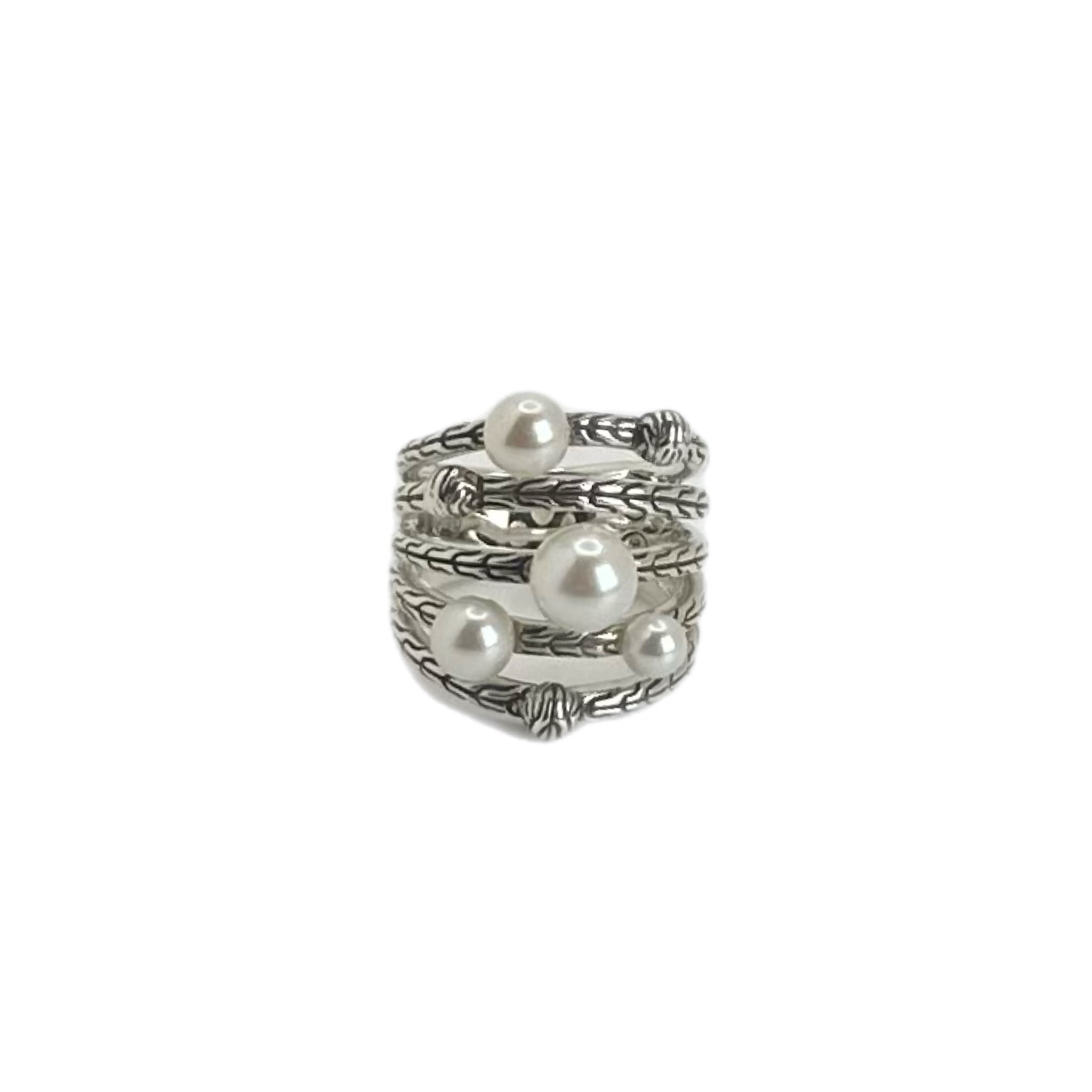 John Hardy Classic Chain Freshwater Cultured Pearl Ring