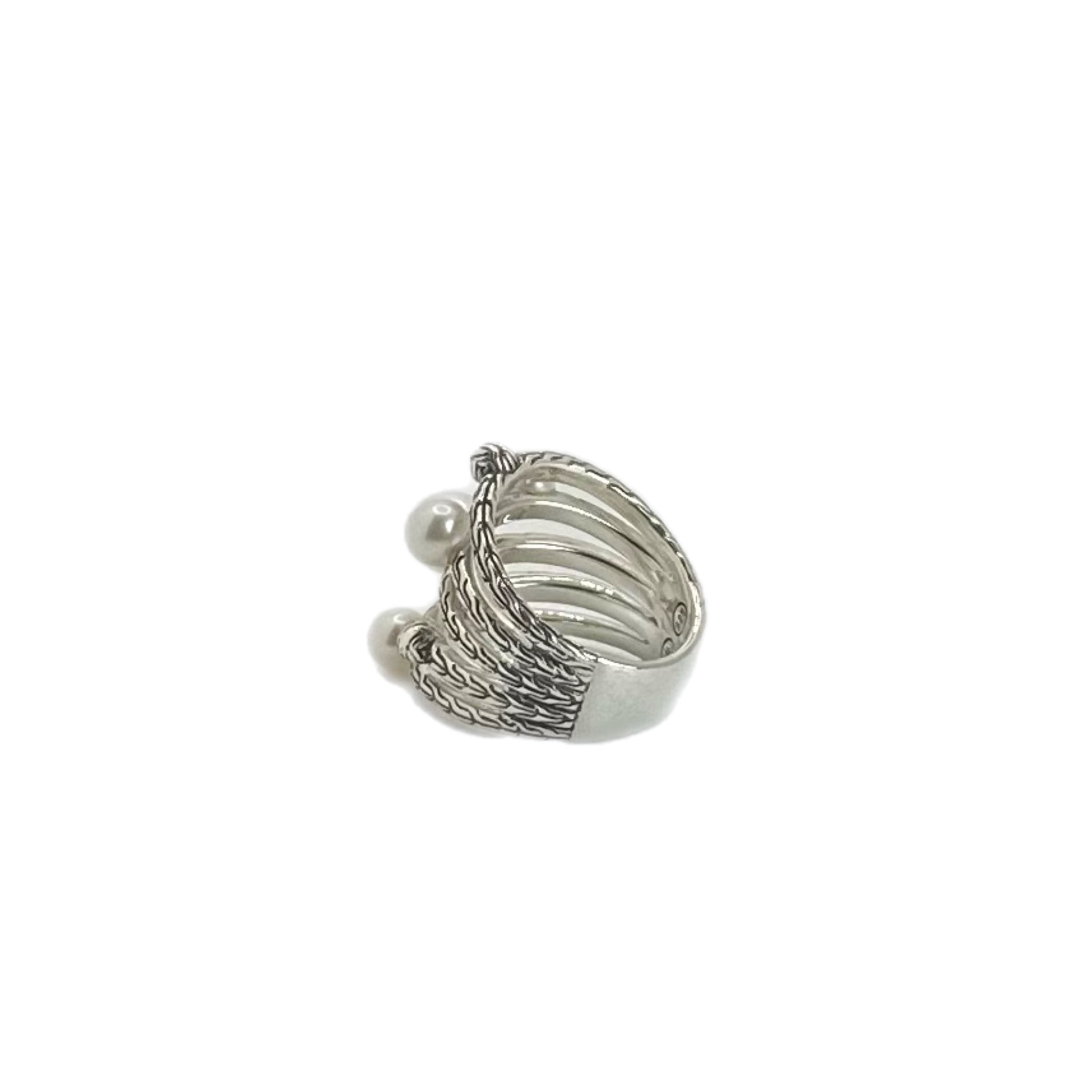 John Hardy Classic Chain Freshwater Cultured Pearl Ring