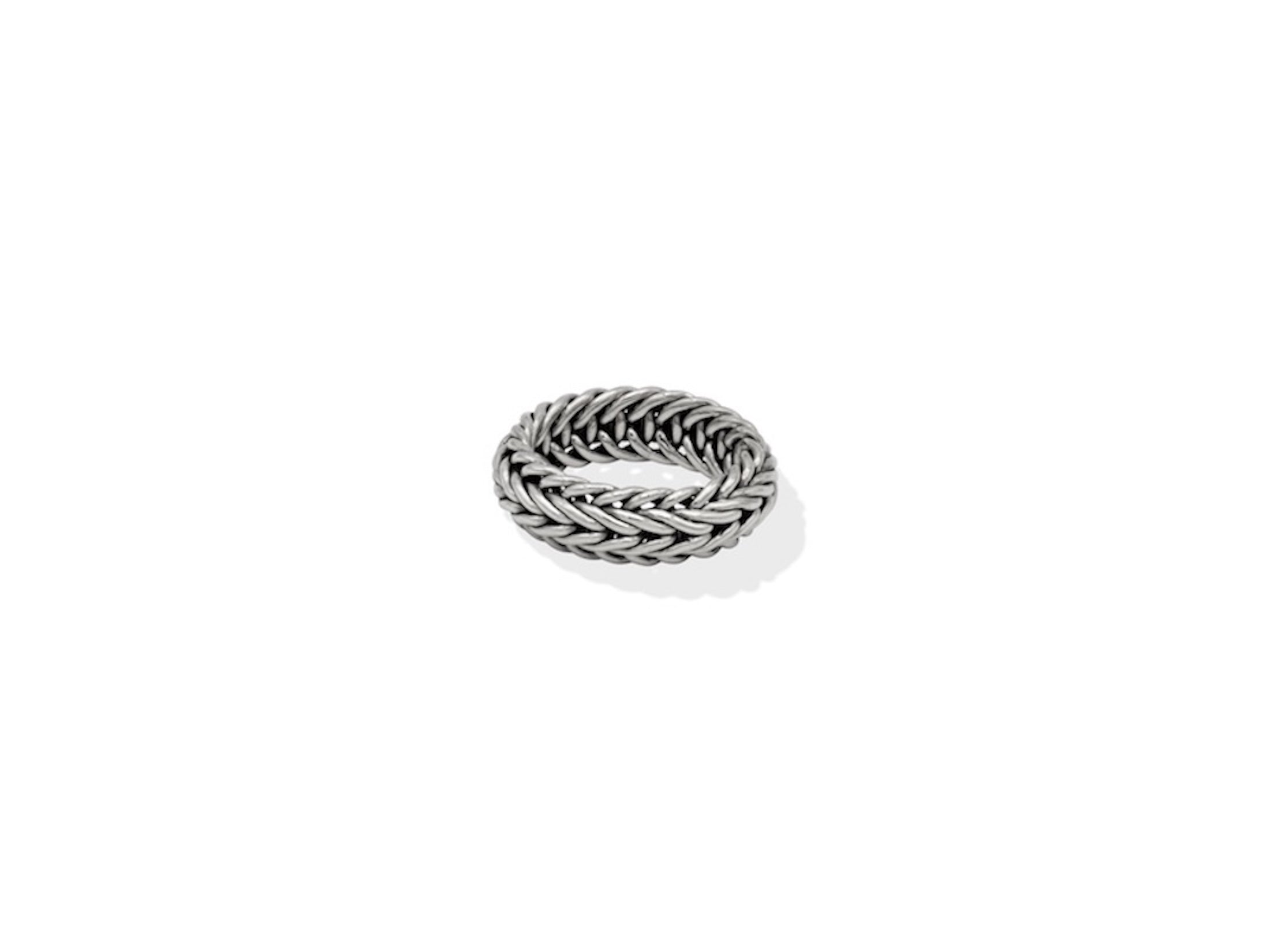 John Hardy Kami Sterling Silver, Wide Chain Band Ring