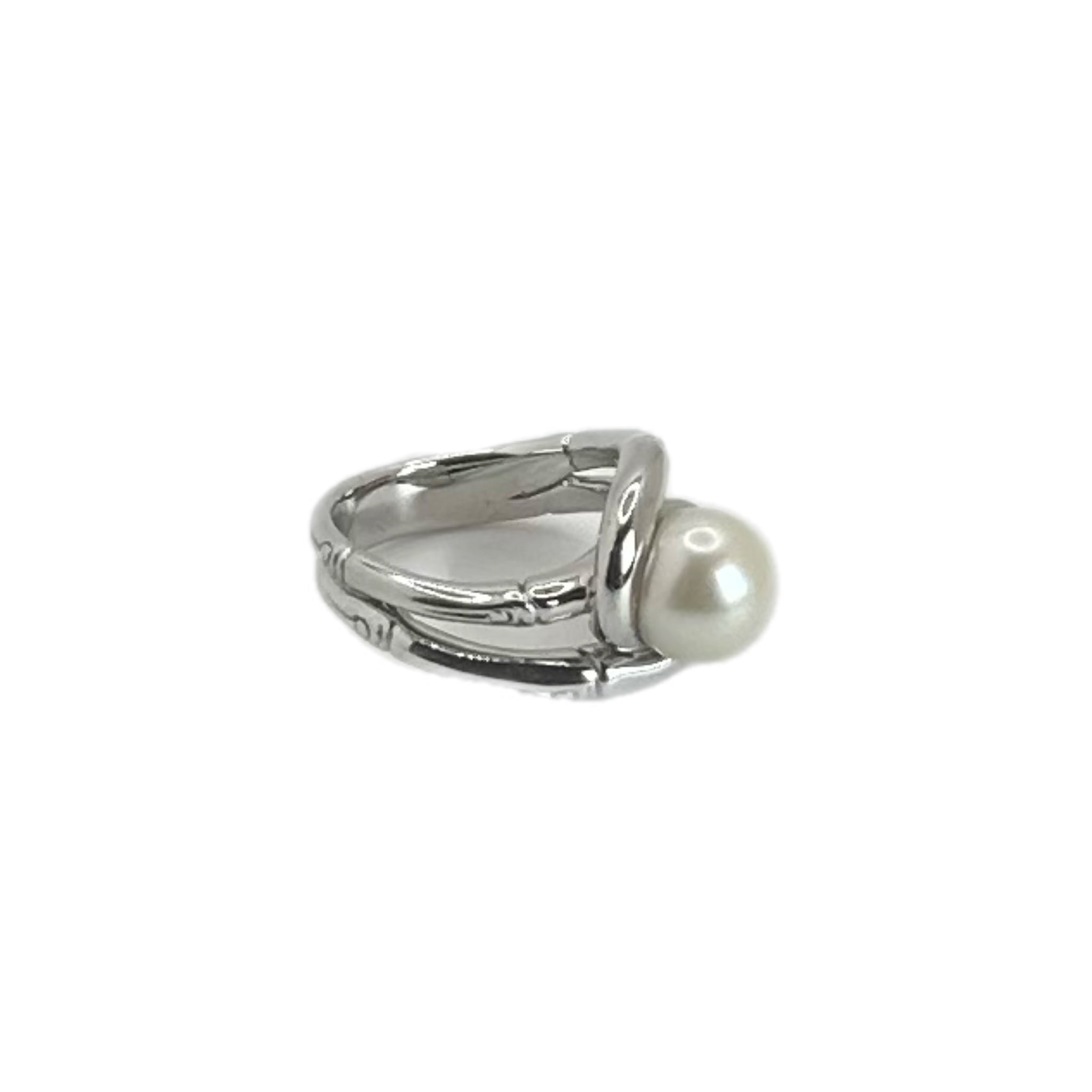 Surf Ring, Sterling Silver, Pearl