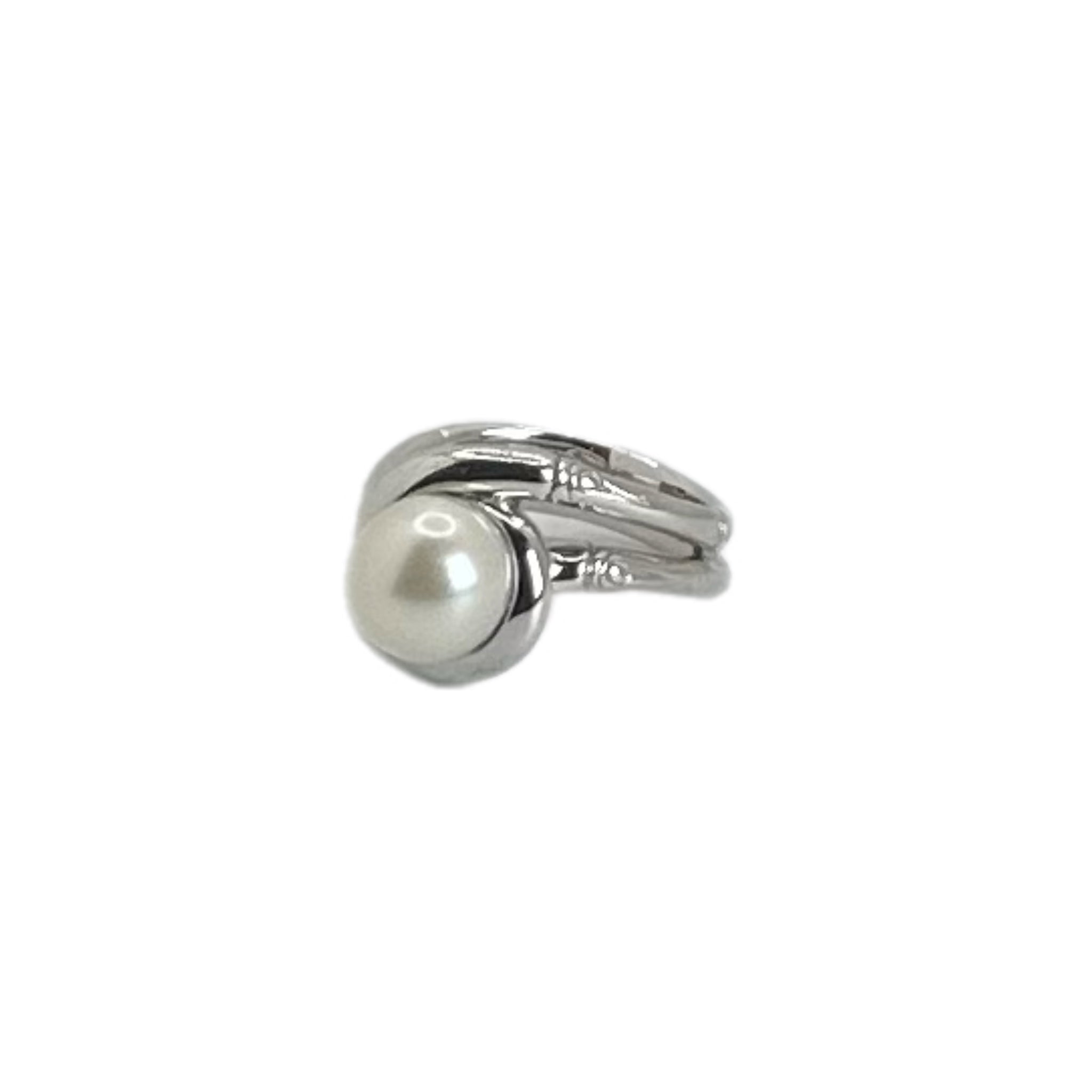 Surf Ring, Sterling Silver, Pearl