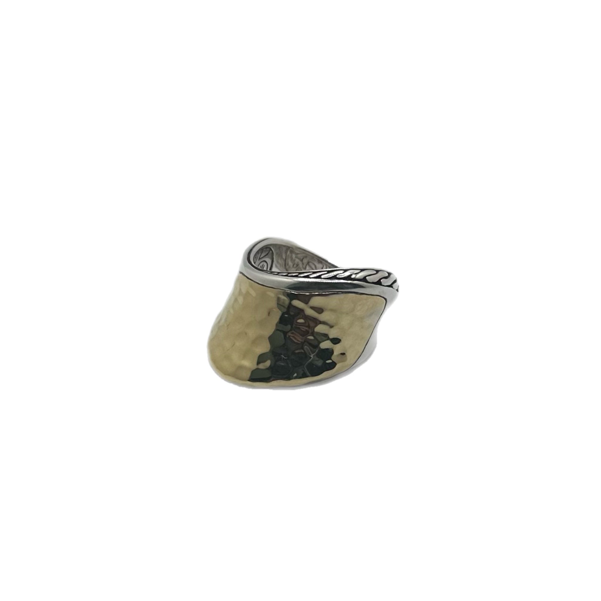 John Hardy Wave Hammered Saddle Ring