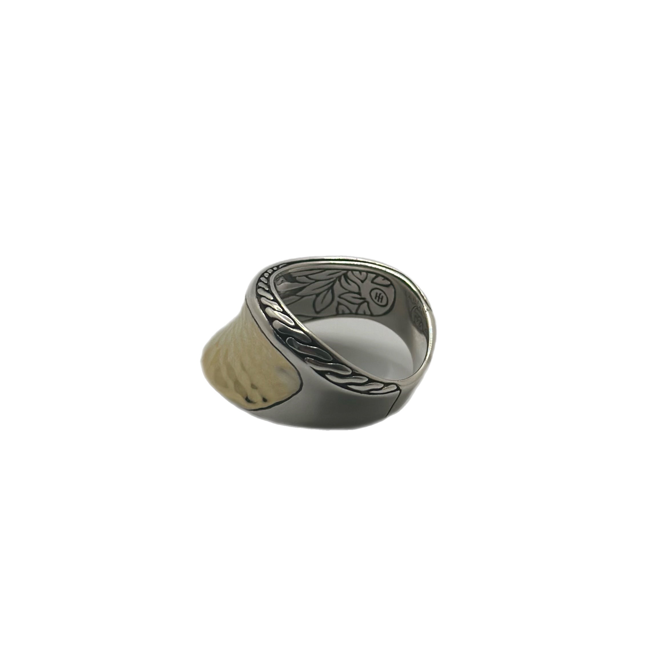 John Hardy Wave Hammered Saddle Ring